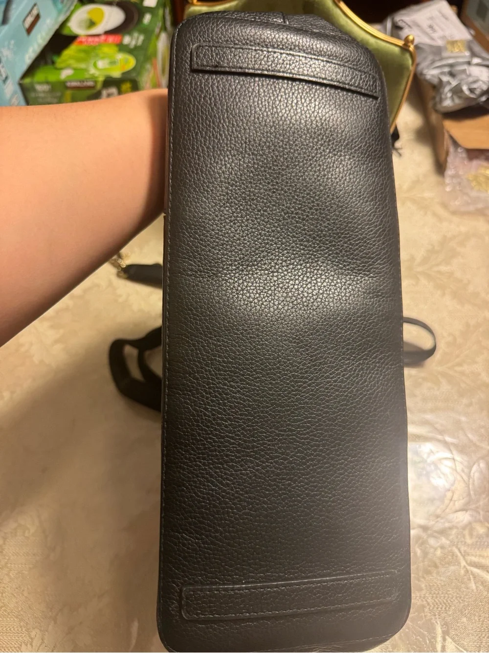 Furla Black Pebbled Leather Medium Satchel Dome Crossbody Bag